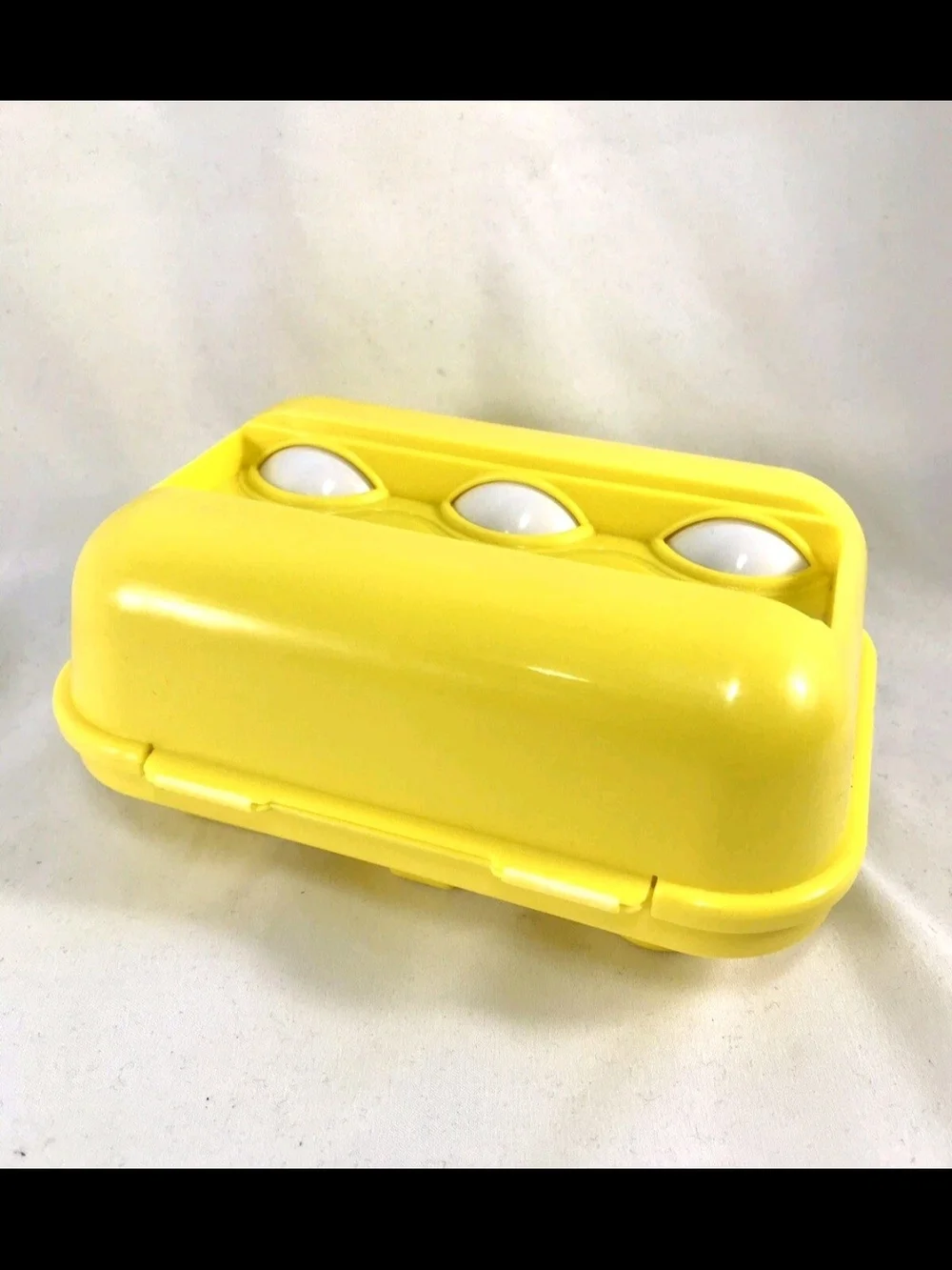Vintage Tomy Hide N Squeak Yellow Egg Shape Sorter 1993 Toddler Activity Toy